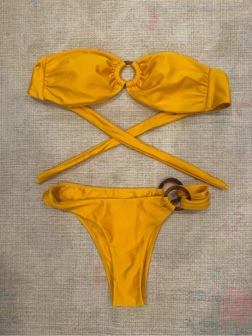 Monday Swimwear Orange Bandeau Bikini